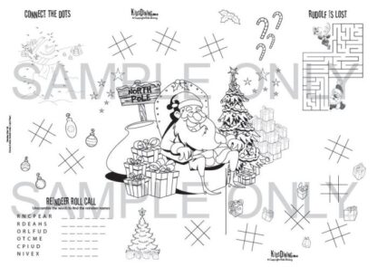 A3 Christmas Kids Menu Paper Placemats (360 placemats) - Image 2