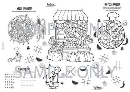 A3 Italian Kids Menu Paper Placemats (360 placemats) - Image 2